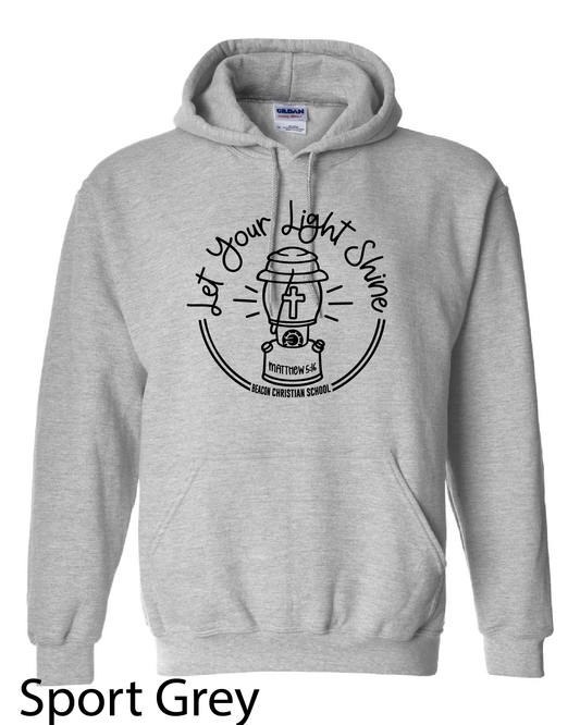 Gildan Hooded Sweatshirt: Let Your Light Shine