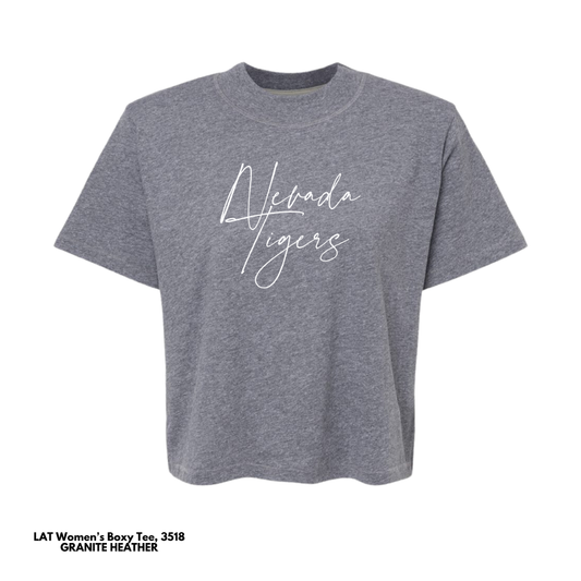 VOLLEYBALL: LAT Boxy T-Shirt (Tigers Script)