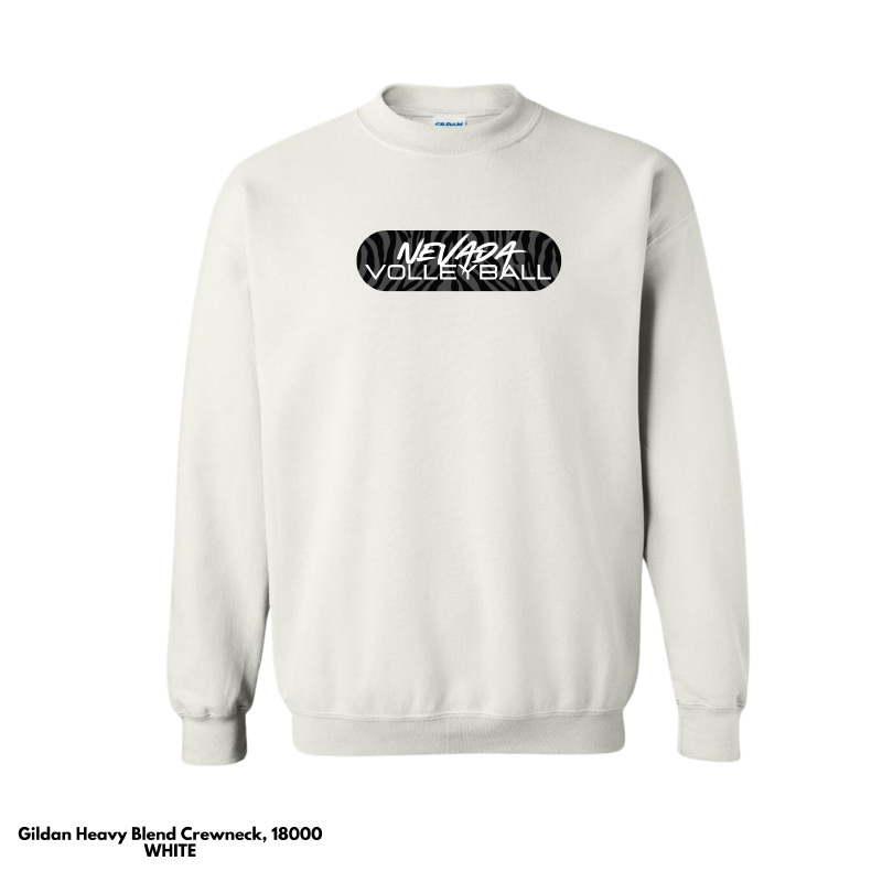 VOLLEYBALL: Gildan Heavy Blend Crewneck Sweatshirt (Tiger Stripes)