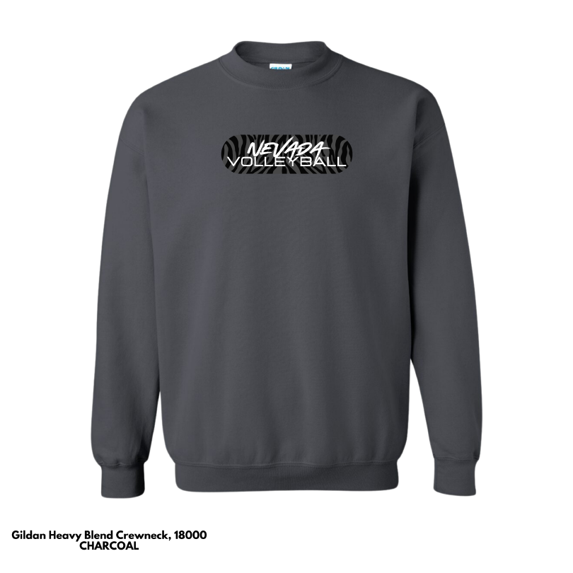 VOLLEYBALL: Gildan Heavy Blend Crewneck Sweatshirt (Tiger Stripes)