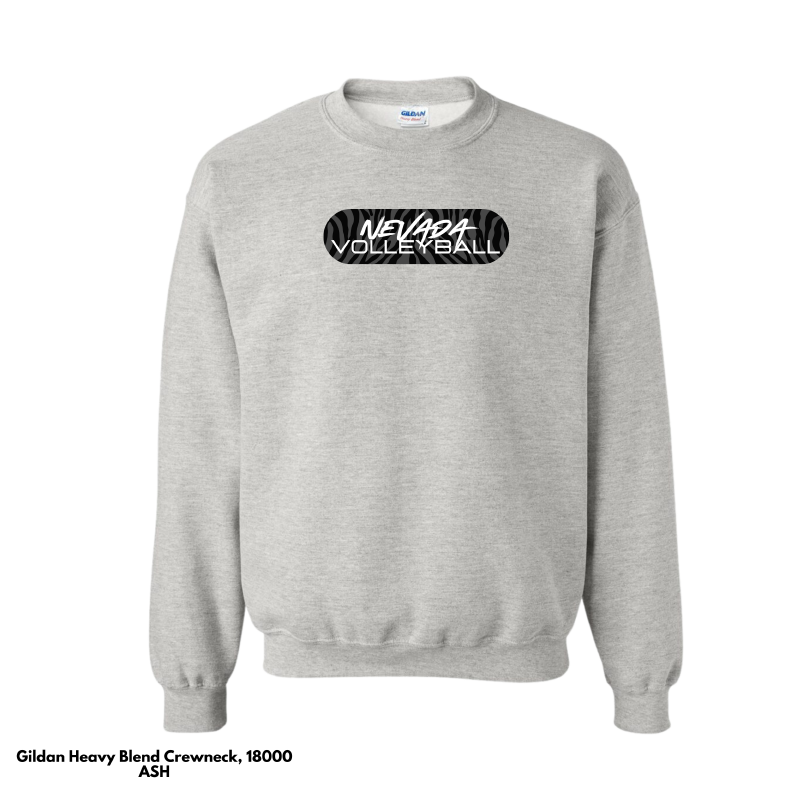 VOLLEYBALL: Gildan Heavy Blend Crewneck Sweatshirt (Tiger Stripes)