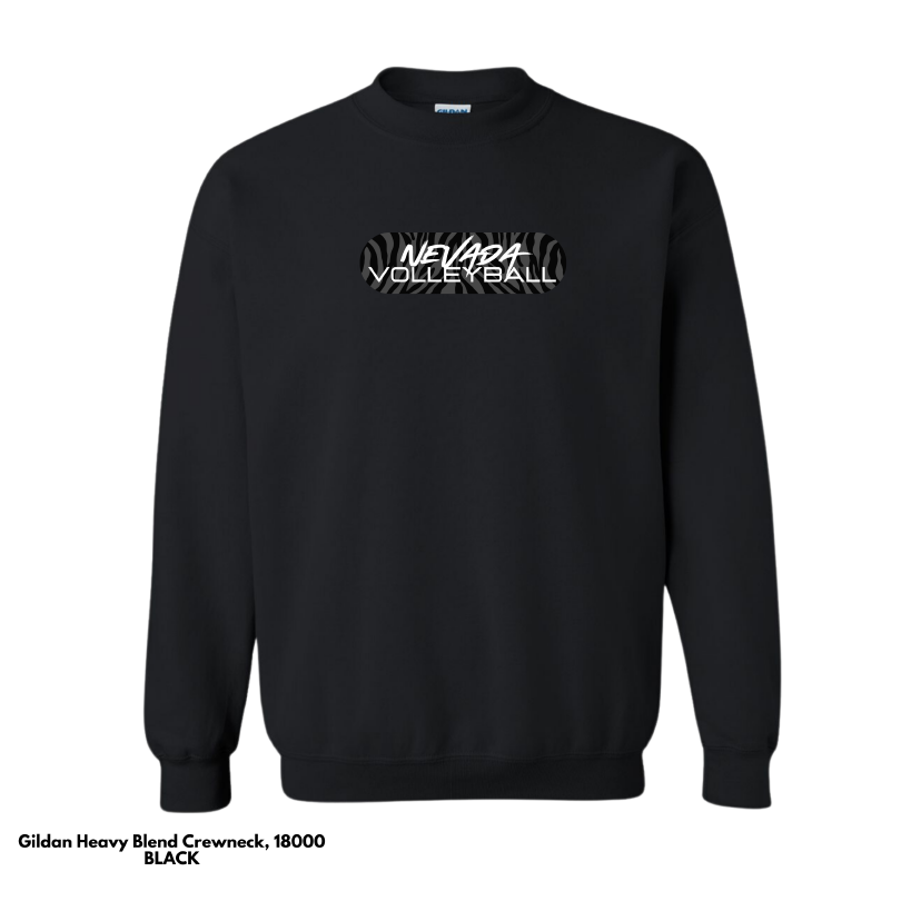 VOLLEYBALL: Gildan Heavy Blend Crewneck Sweatshirt (Tiger Stripes)