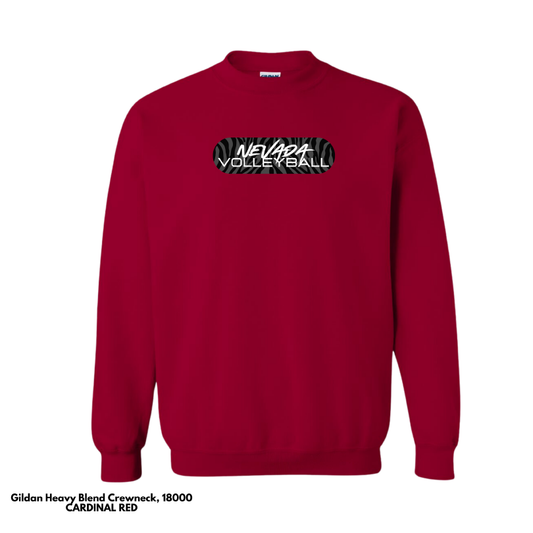 VOLLEYBALL: Gildan Heavy Blend Crewneck Sweatshirt (Tiger Stripes)