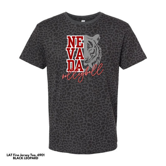 VOLLEYBALL: LAT Unisex Adult T-shirt (Tiger Head)