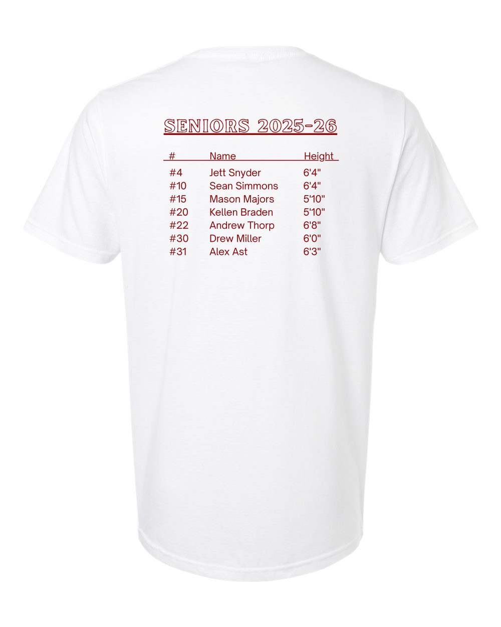 Gildan Tshirt: NHS Senior Boys Basketball Caricature