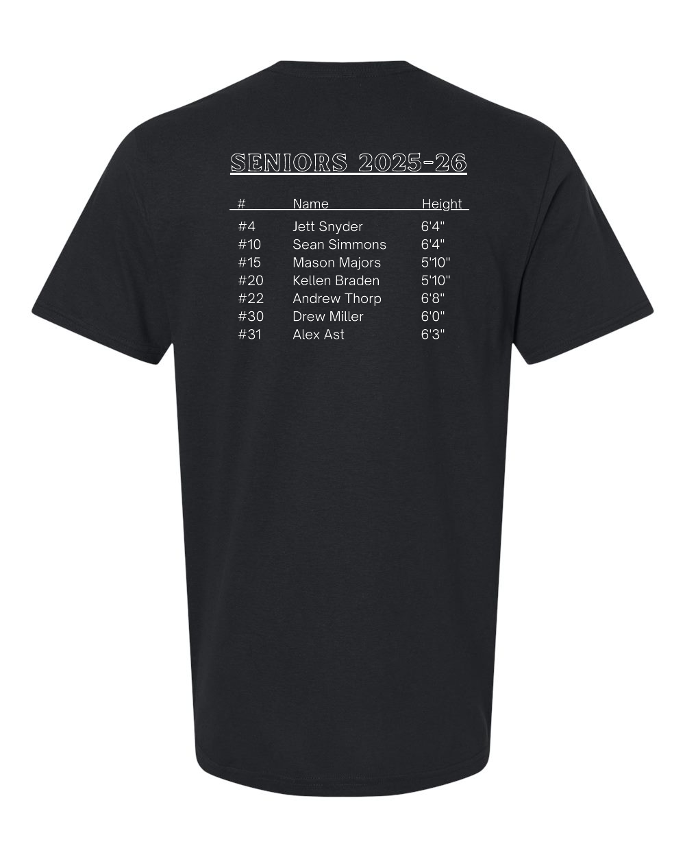 Gildan Tshirt: NHS Senior Boys Basketball Caricature