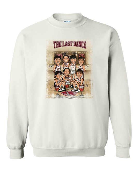 Gildan Crewneck Sweatshirt: NHS Senior Boys Basketball Caricature