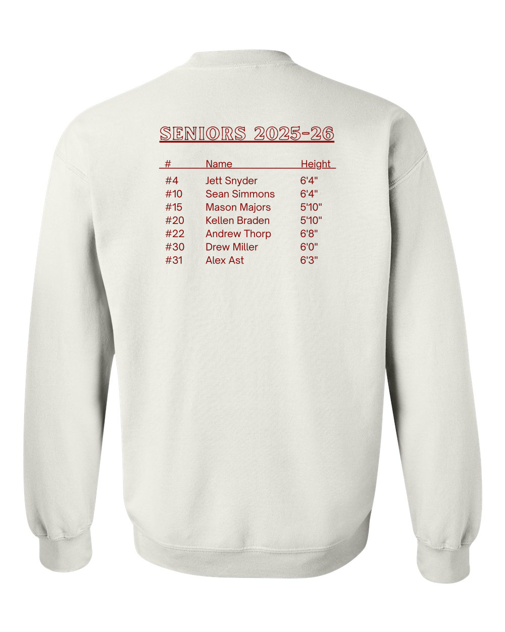 Gildan Crewneck Sweatshirt: NHS Senior Boys Basketball Caricature