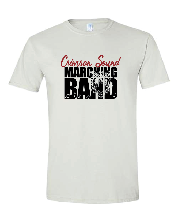 Gildan Softstyle T-Shirt: CS Marching Band Tiger & Music