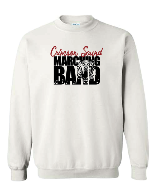 Gildan Crewneck Sweatshirt: CS Marching Band Tiger & Music Notes