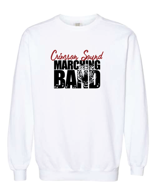 Comfort Colors Crewneck Sweatshirt : CS Marching Band Tiger & Music Notes