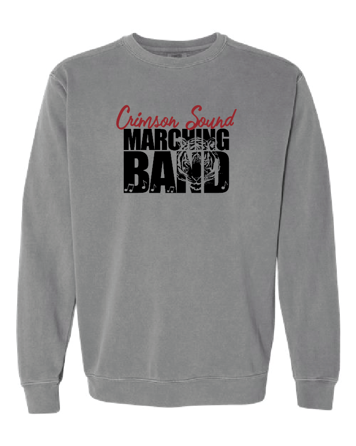 Comfort Colors Crewneck Sweatshirt : CS Marching Band Tiger & Music Notes