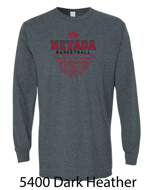 Gildan Long Sleeve T-Shirt: Nevada Basketball