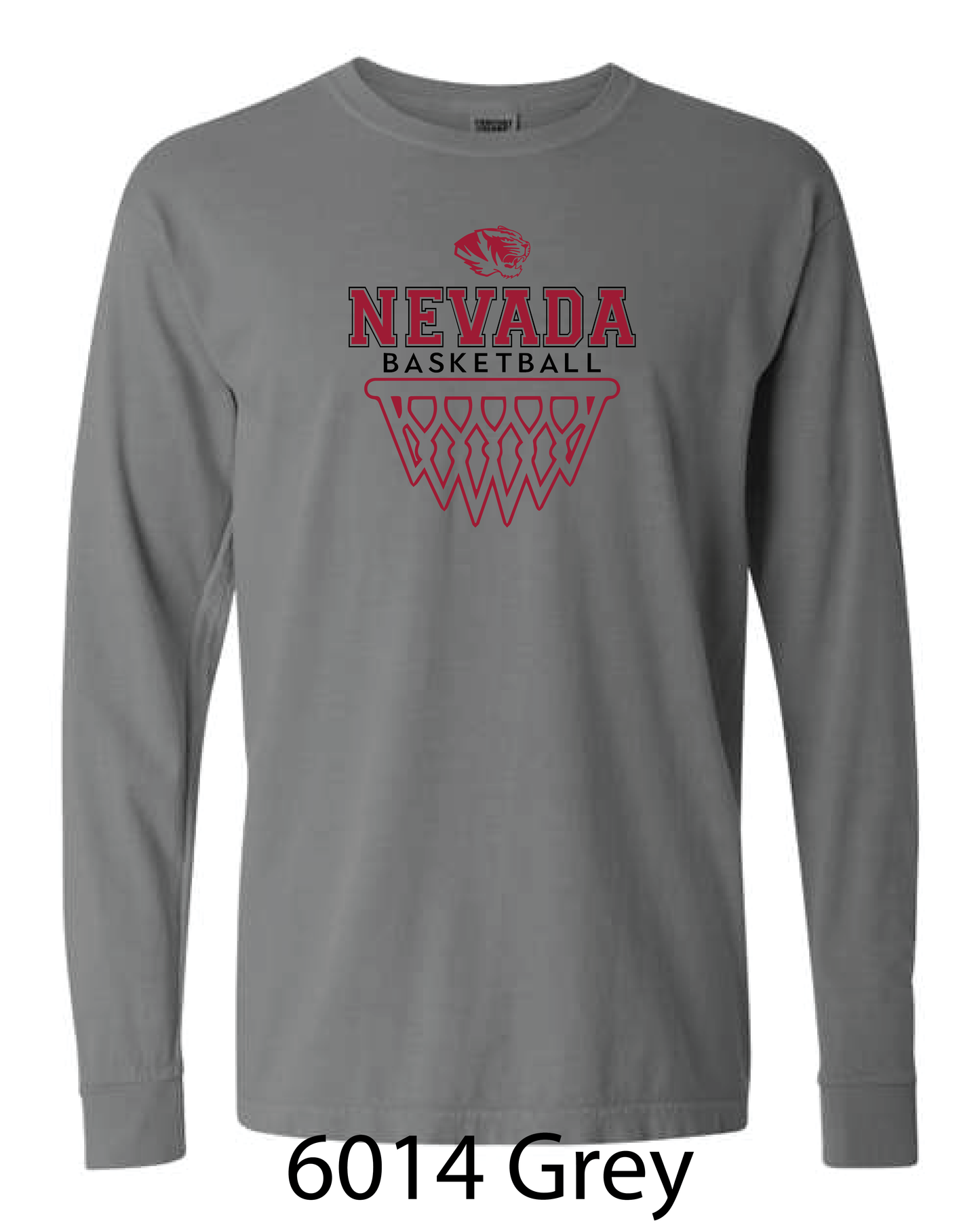 Comfort Colors Long Sleeve T-Shirt: Nevada Basketball