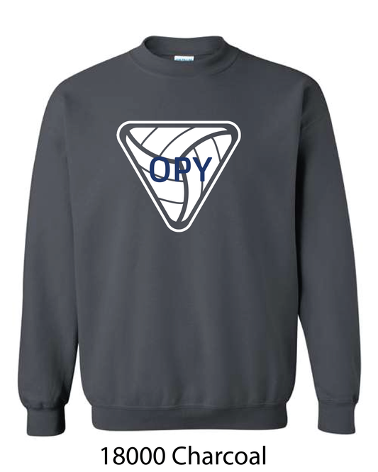 Gildan Crewneck Sweatshirt: OPY V-Ball LOGO