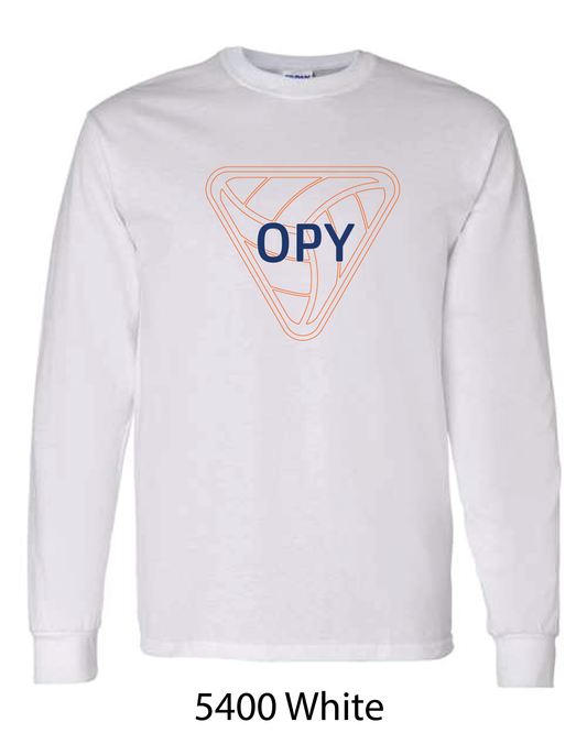 Gildan Long Sleeve T-Shirt: OPY V-Ball LOGO