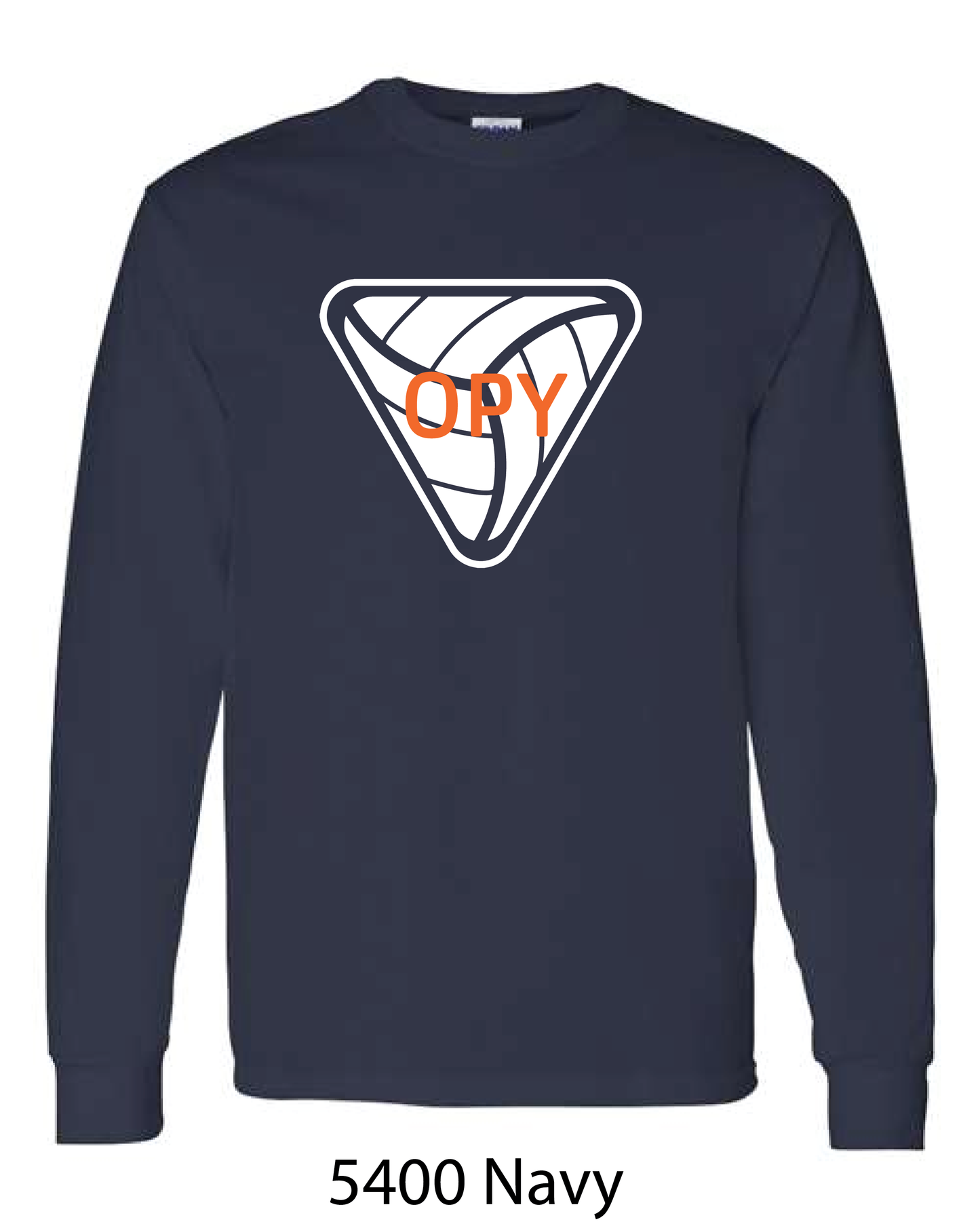 Gildan Long Sleeve T-Shirt: OPY V-Ball LOGO