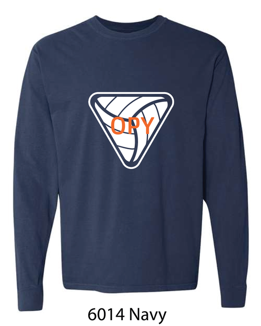 Comfort Colors Long Sleeve T-Shirt: OPY V-Ball LOGO