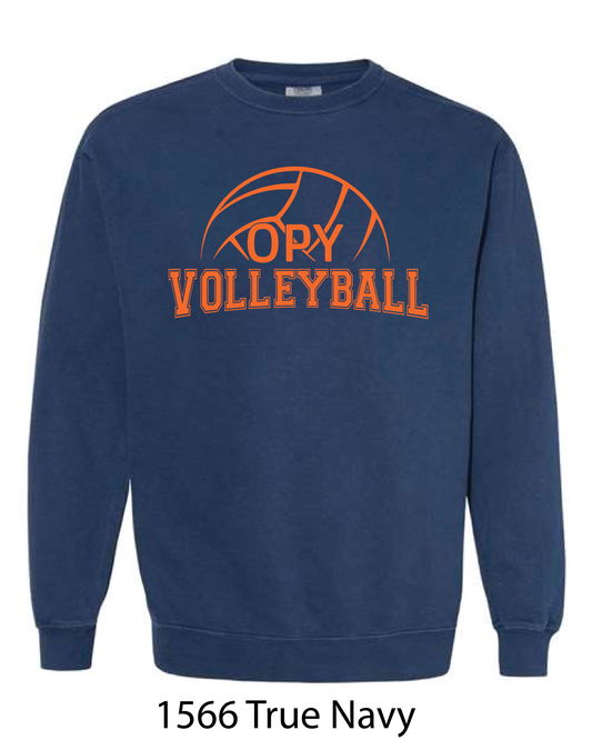 Comfort Colors Crewneck Sweatshirt: OPY Volleyball