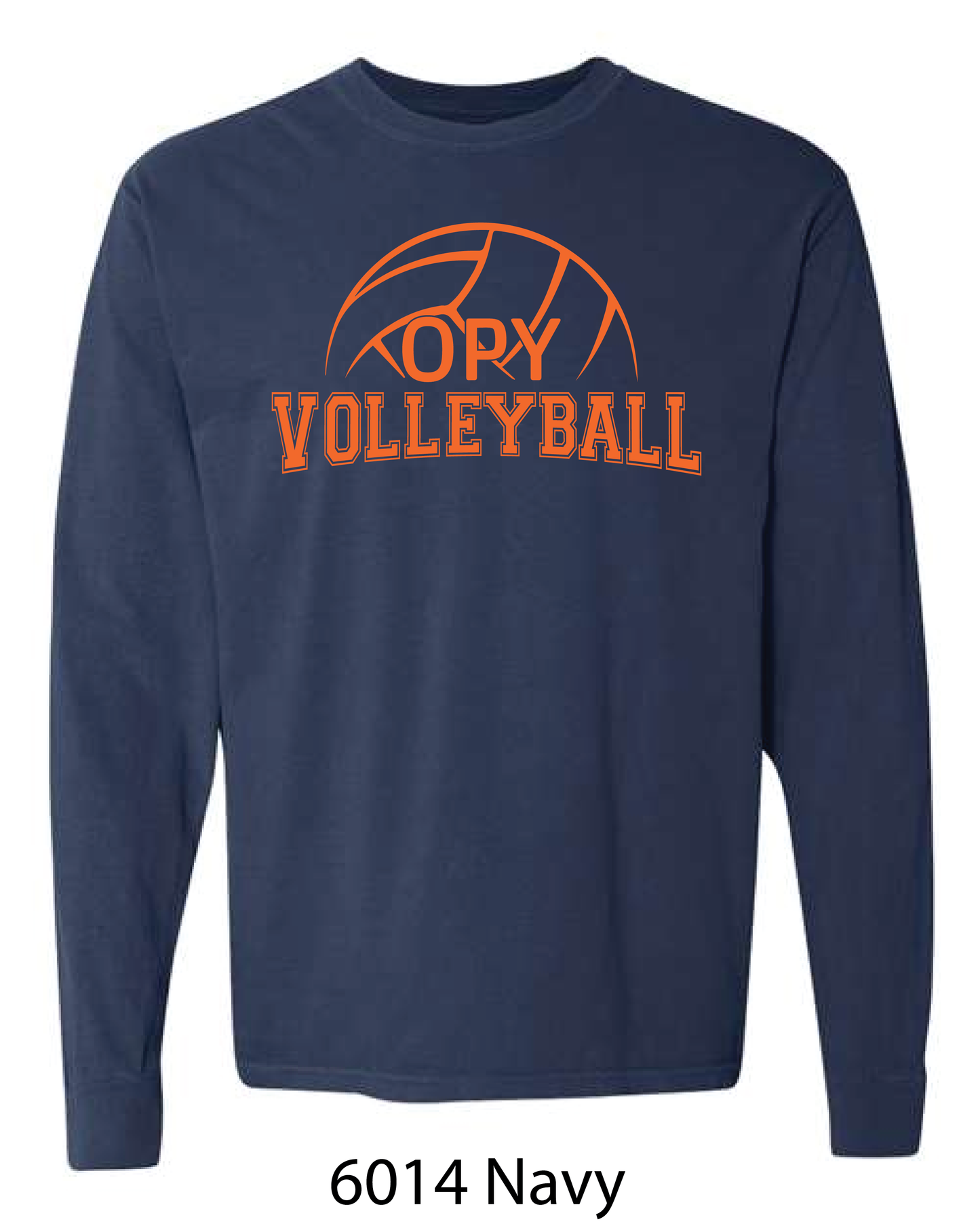 Comfort Colors Long Sleeve T-Shirt: OPY Volleyball