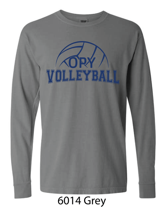Comfort Colors Long Sleeve T-Shirt: OPY Volleyball
