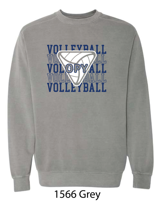 Comfort Colors Crewneck Sweatshirt: Volleyball Repeating
