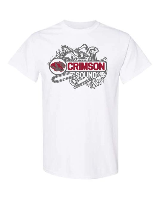 Gildan Heavy Cotton T-Shirt: Crimson Sound w/ Instruments