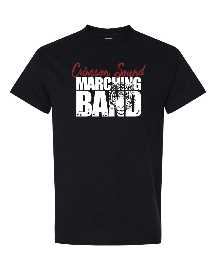 Gildan Heavy Cotton T-Shirt:CS Band Tiger & Music Note