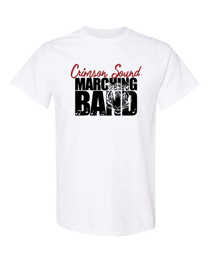 Gildan Heavy Cotton T-Shirt:CS Band Tiger & Music Note