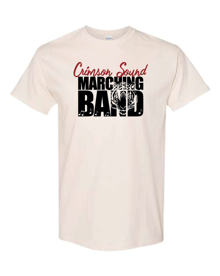 Gildan Heavy Cotton T-Shirt:CS Band Tiger & Music Note