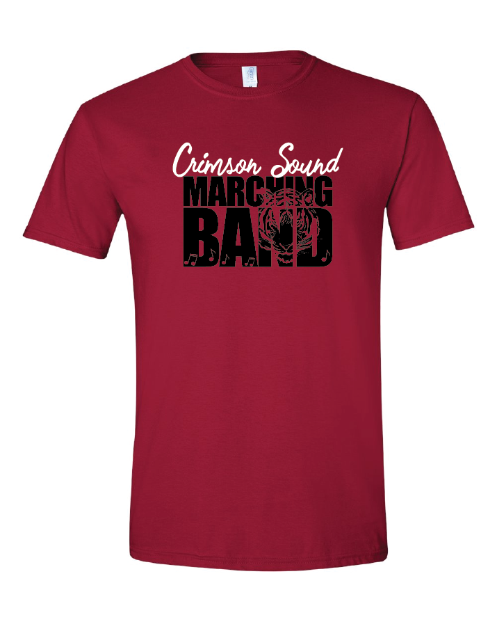 Gildan Softstyle T-Shirt: CS Marching Band Tiger & Music