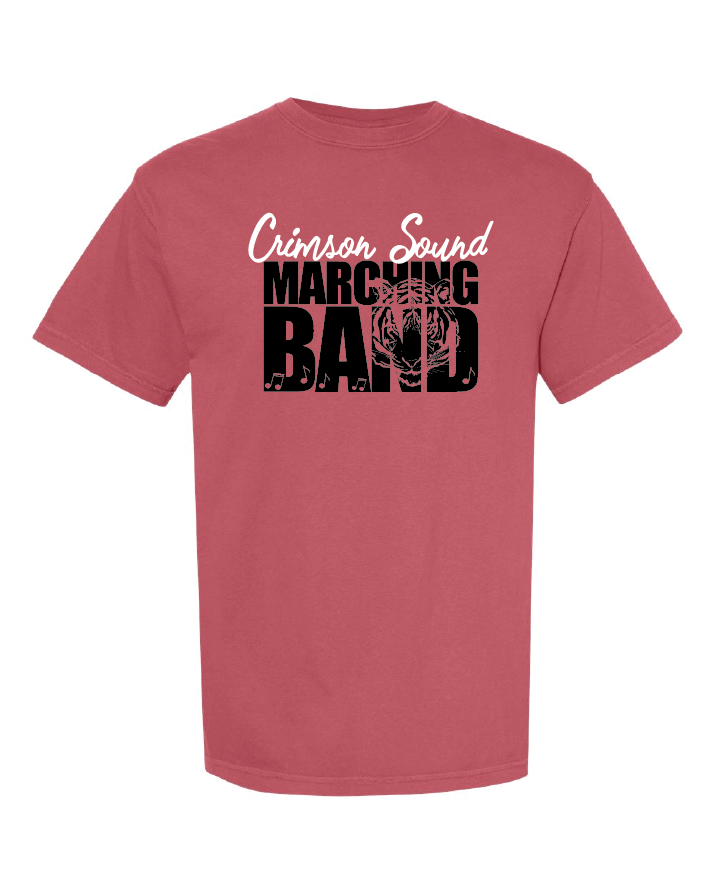 Comfort Colors T-Shirt: CS Marching Band Tiger & Music Note