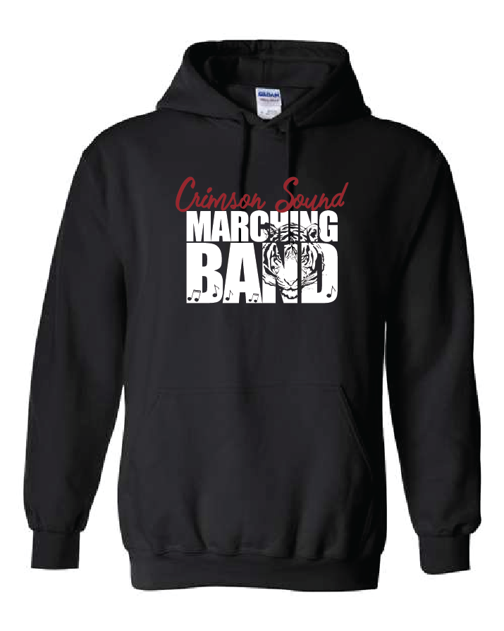 Gildan Hooded Sweatshirt: CS Band Tiger & Music Note