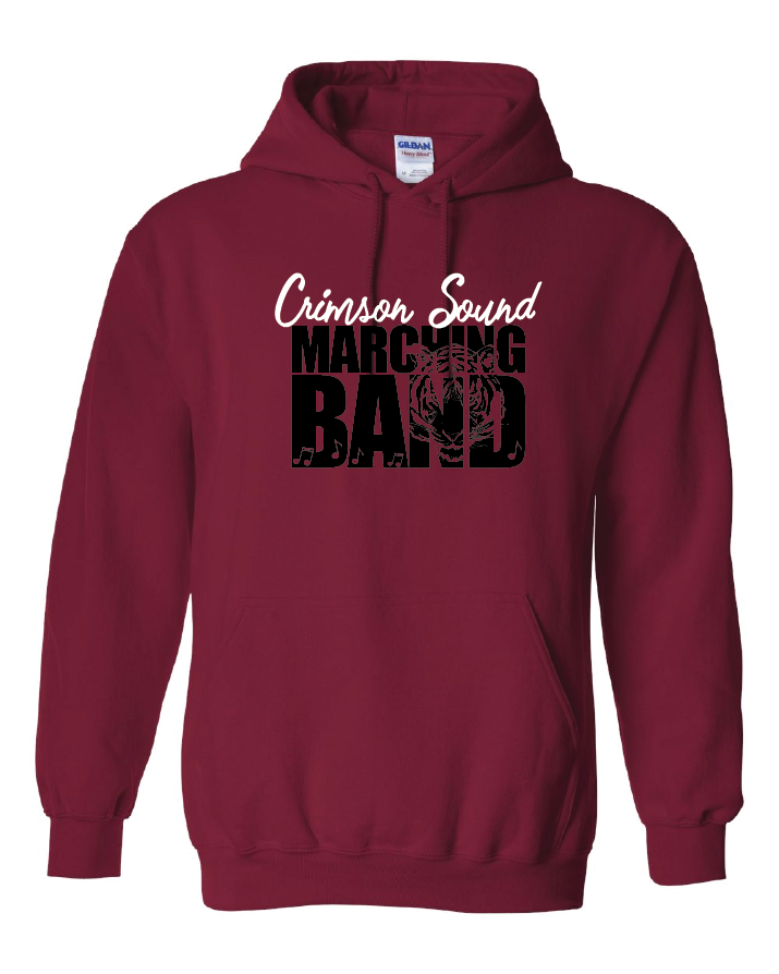 Gildan Hooded Sweatshirt: CS Band Tiger & Music Note