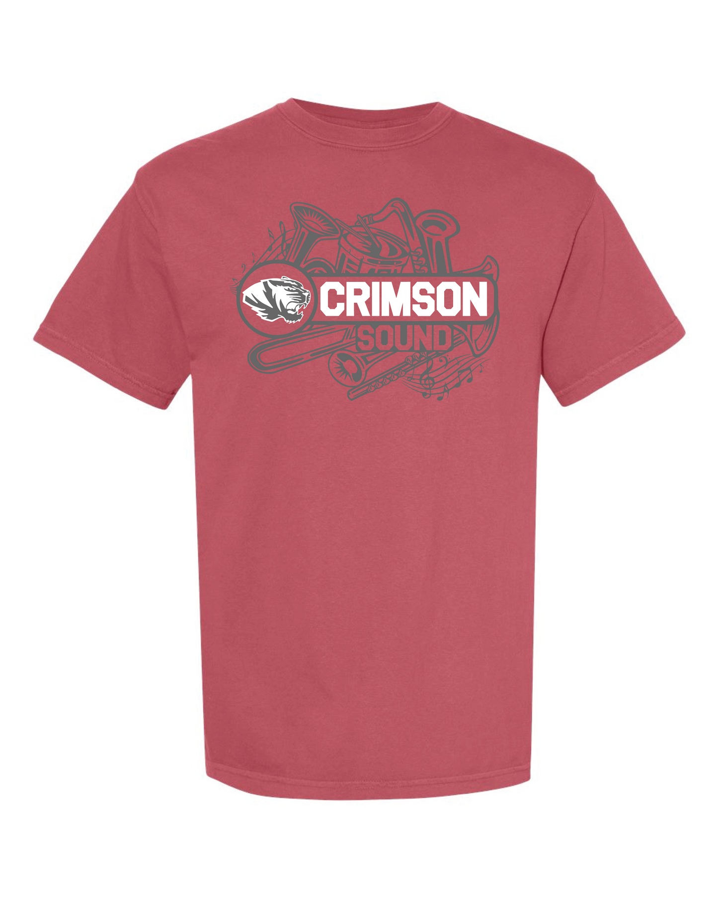 Comfort Colors T-Shirt: Crimson Sound w/ Instruments