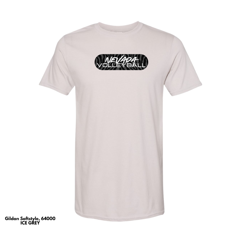 VOLLEYBALL: Gildan Softstyle Adult T-Shirt (Tiger Stripes)