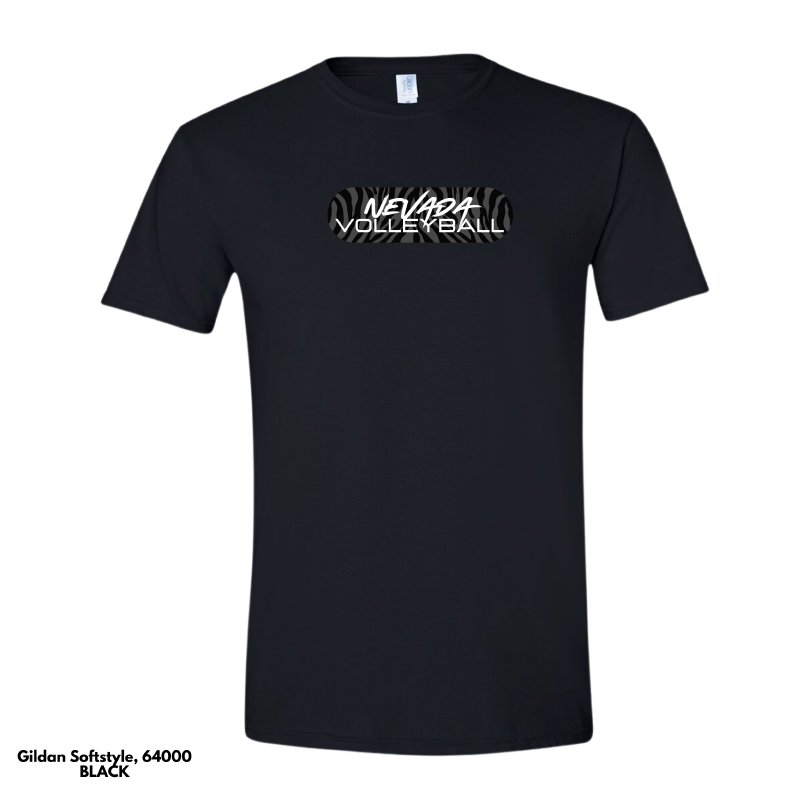 VOLLEYBALL: Gildan Softstyle Adult T-Shirt (Tiger Stripes)