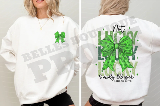 Not Lucky, Simply Blessed" St. Patrick’s Day Crewneck