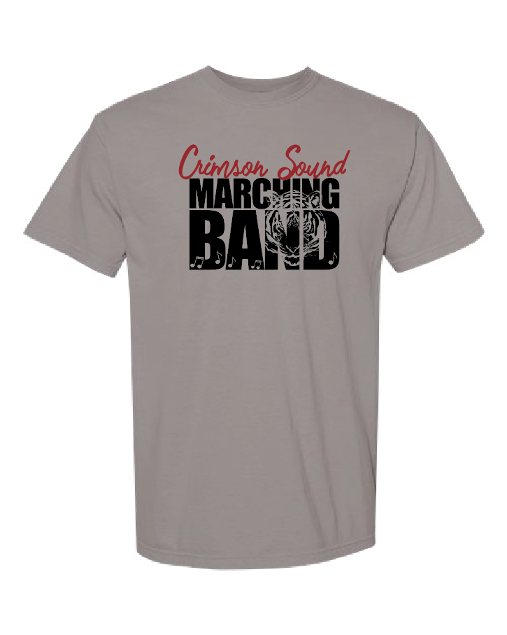 Comfort Colors T-Shirt: CS Marching Band Tiger & Music Note