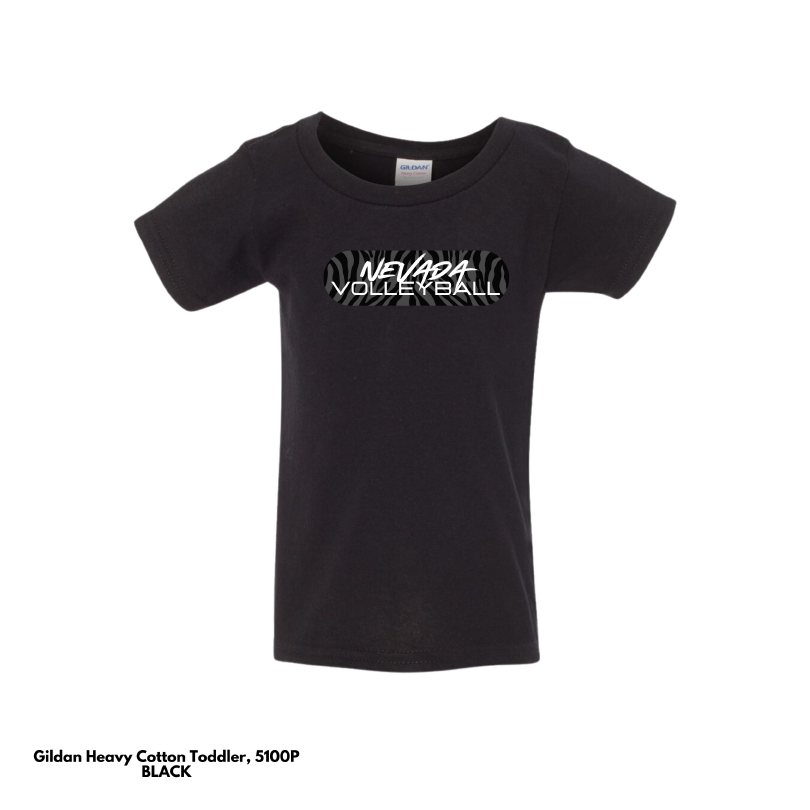 VOLLEYBALL: Toddler Gildan Heavy Cotton T-shirt (Tiger Stripes)
