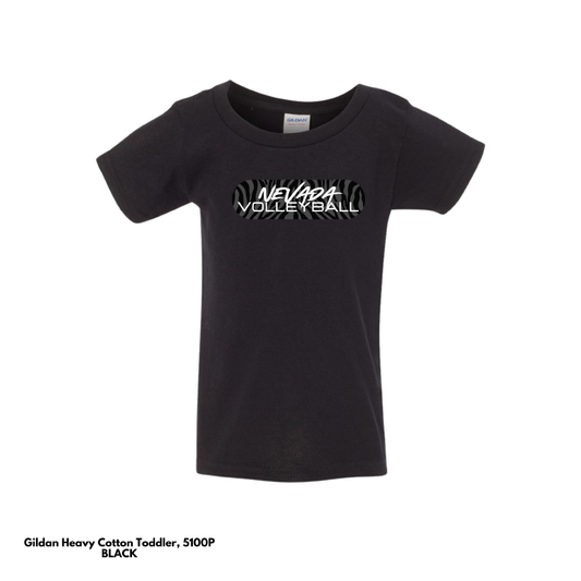 VOLLEYBALL: Toddler Gildan Heavy Cotton T-shirt (Tiger Stripes)