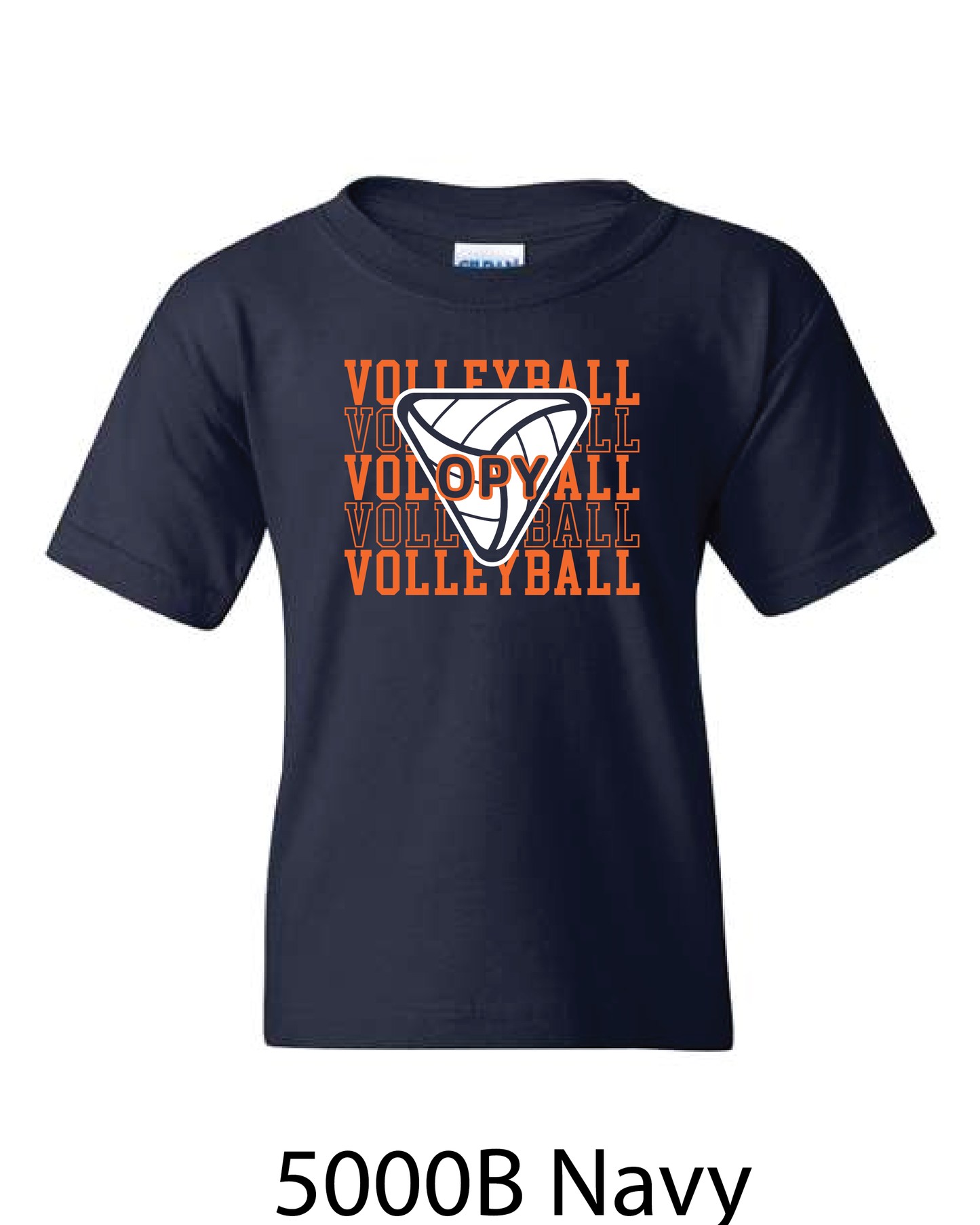 YOUTH Gildan Heavy Cotton T-Shirt: Volleyball Repeating