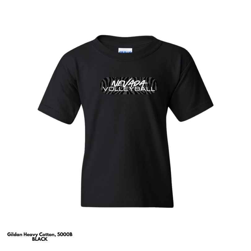 VOLLEYBALL: Youth Gildan Heavy Cotton T-shirt (Tiger Stripes)