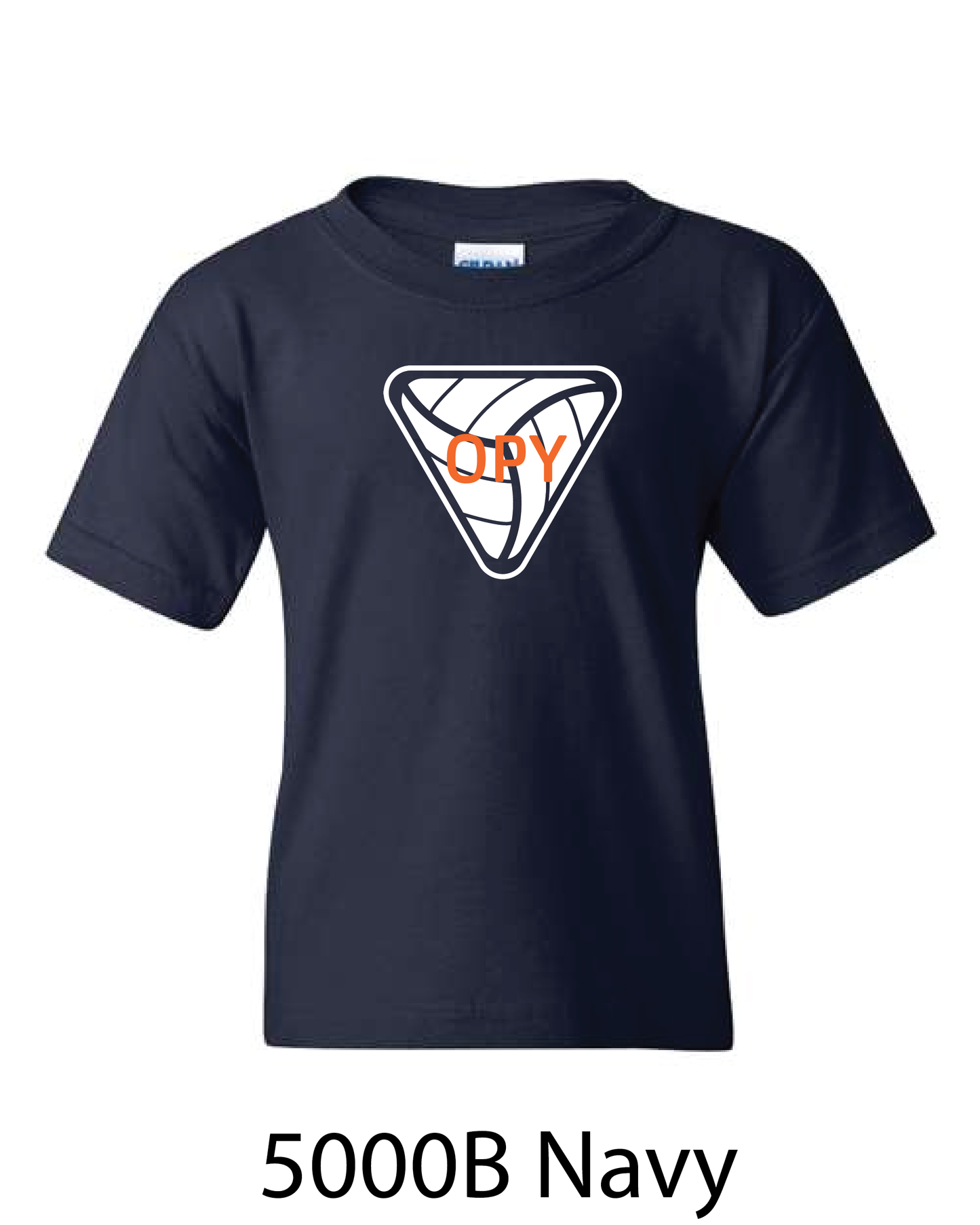 YOUTH Gildan Heavy Cotton T-Shirt: OPY V-Ball LOGO