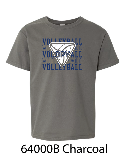 YOUTH Gildan Softstyle T-Shirt: Volleyball Repeating