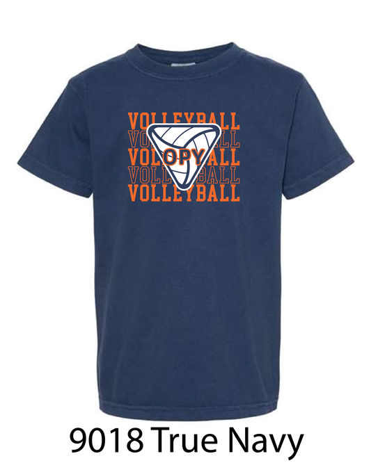YOUTH Comfort Colors T-Shirt: Volleyball Repeating