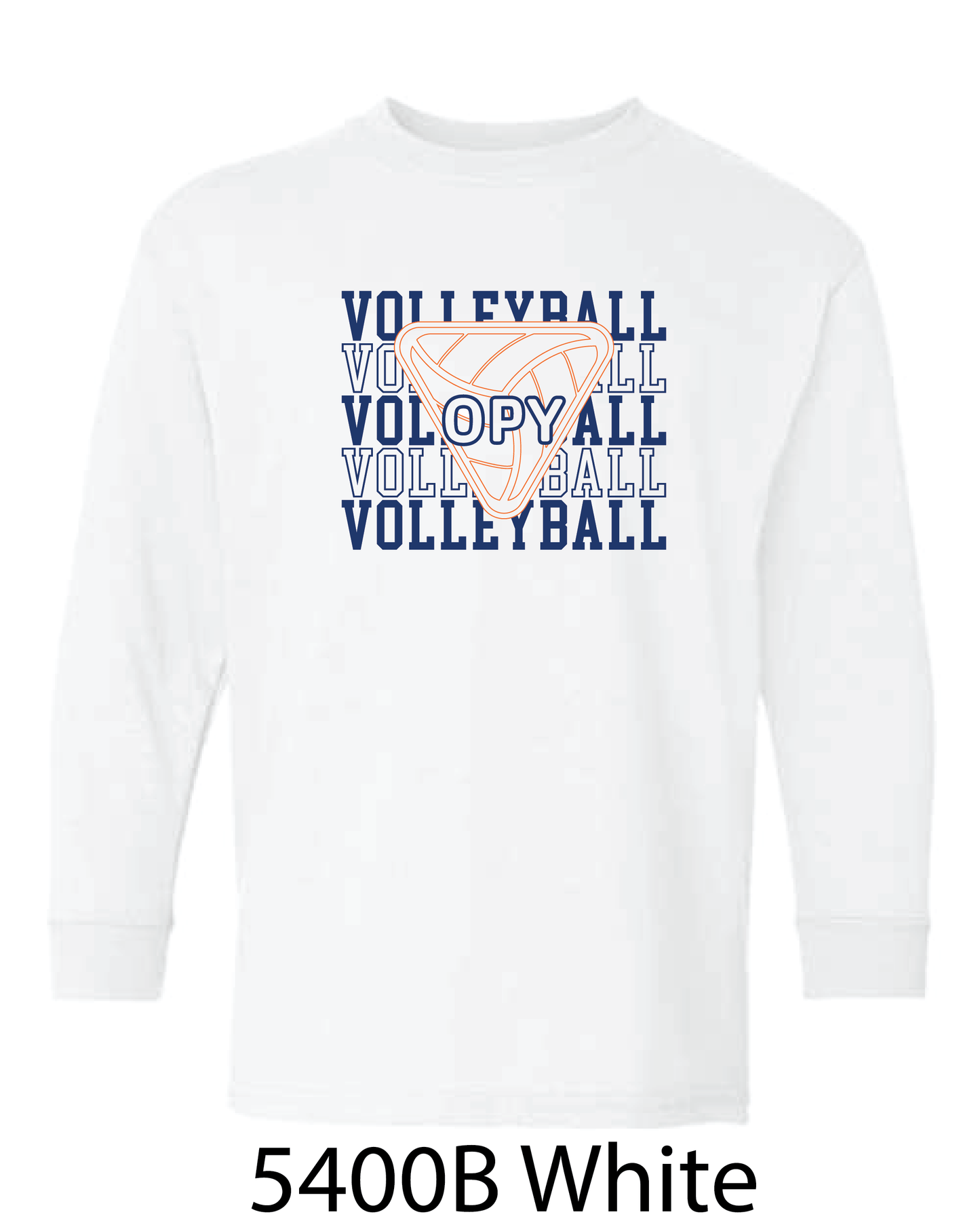 YOUTH Gildan Long Sleeve T-Shirt: Volleyball Repeating