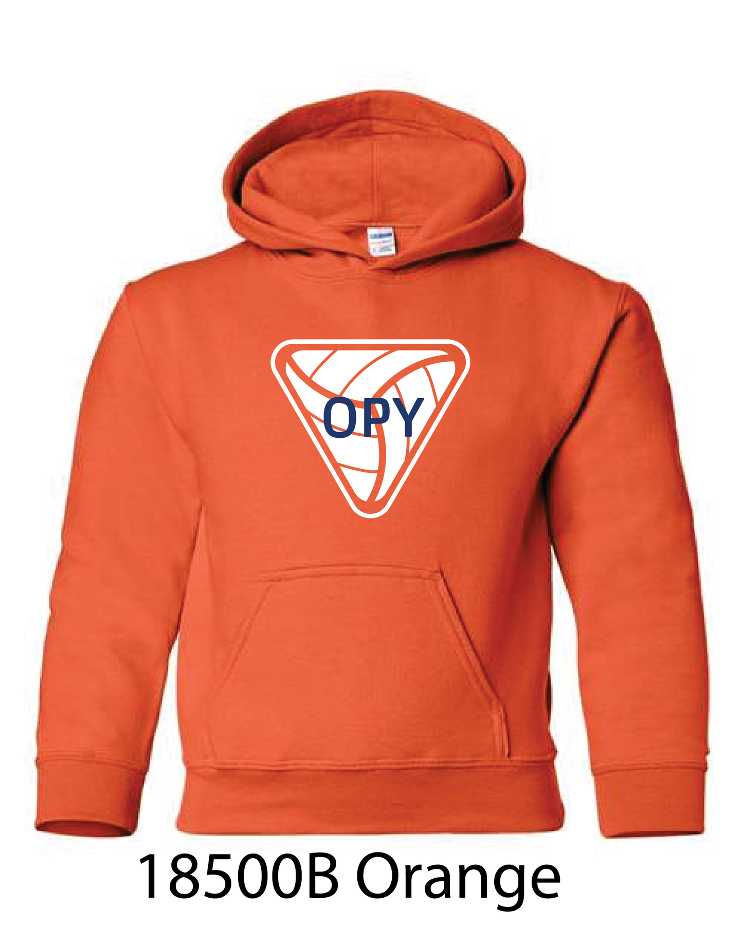 YOUTH Gildan Hooded Sweatshirt: OPY V-Ball LOGO