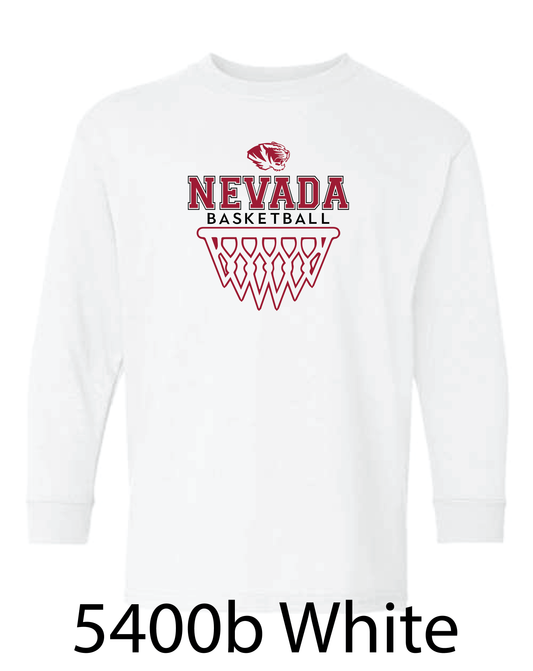 YOUTH Gildan Long Sleeve T-Shirt: Nevada Basketball